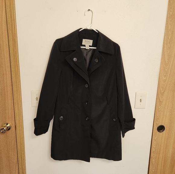 Black London Fog trench coat size large‎ - Picture 12 of 14